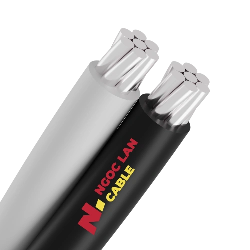 Cáp Duplex DUAV-0.6/1kV, 2 lõi nhôm, cách điện PVC