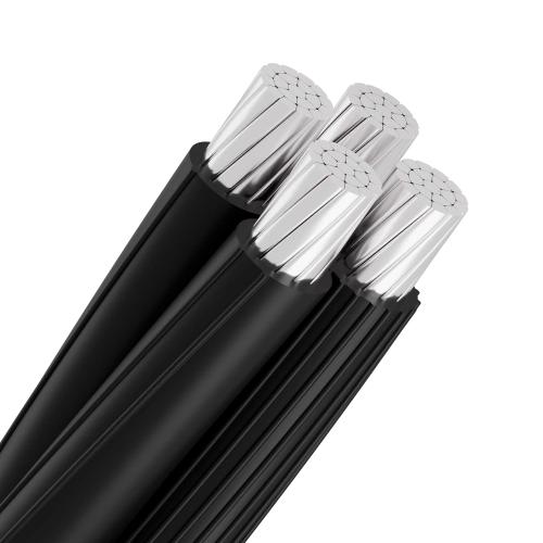 LV-ABC 0.6/1kV aerial bundled cable, 4 circular compacted aluminum core