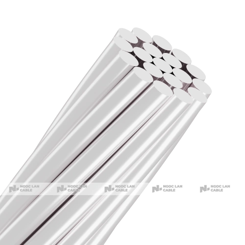 A bare aluminum conductor with 1 core of 19 concentric strands