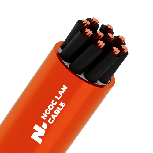 Fire resistant control cable CVV-FR-0.6/1kV, 10 copper cores.