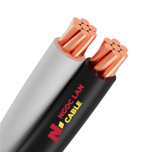 DUCV-450/750V Duplex cable, 2 copper cores, PVC insulated