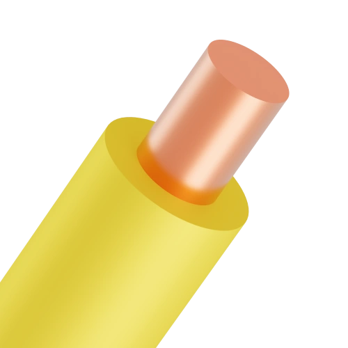 VC - 450/750V wire; 1 copper solid conductor, PVC insulation