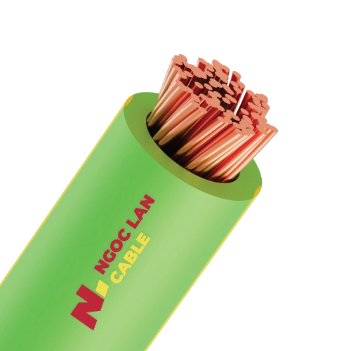 VCm 300/500V copper core, green yellow striped PVC sheath