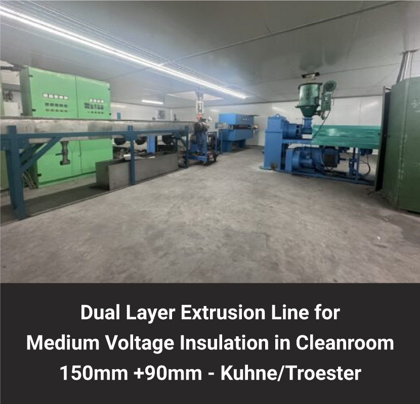 en dual layer extrusion line for medium voltage insulation in cleanroom 150mm 90mm kuhnetroeste