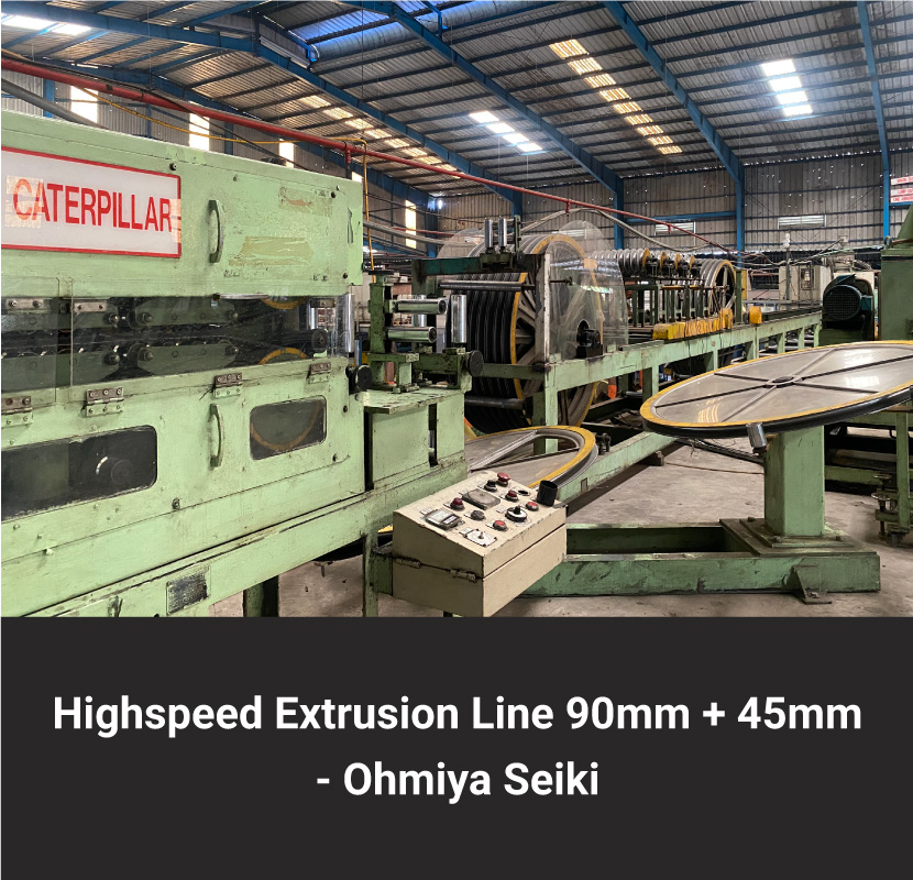 en highspeed extrusion line 90mm 45mm ohmiya seiki