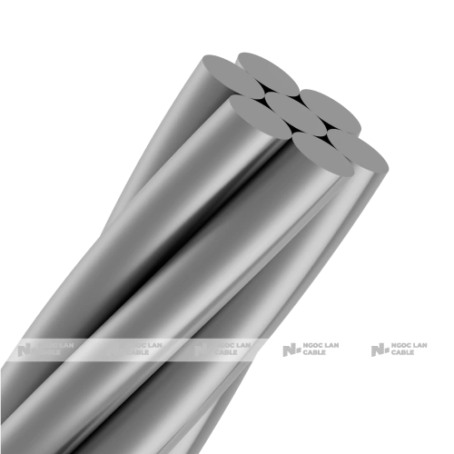 Zinc-coated steel wire, 1 core of 7 concentric steel strands