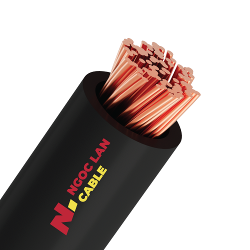 Dây điện VCm 450/750V lõi đồng mềm, vỏ ngoài PVC đen.