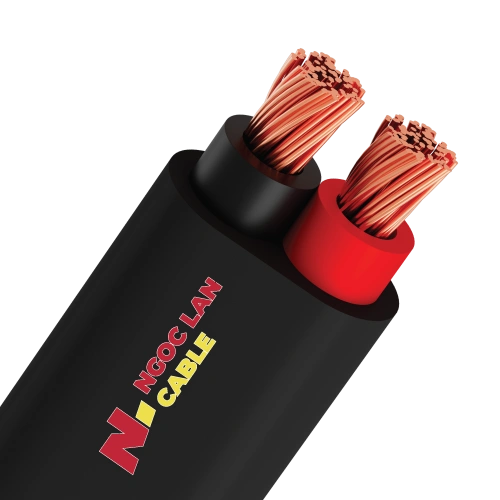 VVCmo 300/500V wire; 2 copper cores, black-red PVC insulation