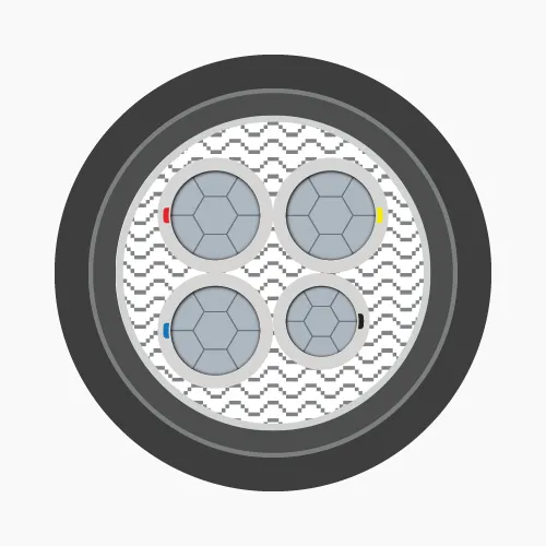 Cấu trúc LV - 0.6/1kV - AXV/DSTA 3C+1C cc