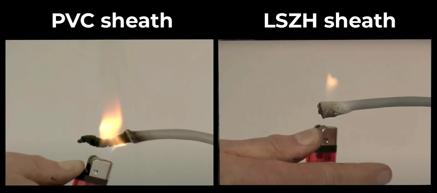 compare PVC & LSZH