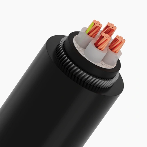 Underground cable 4 copper cores, XLPE insulation, steel armor, black PVC sheath – Ngoc Lan