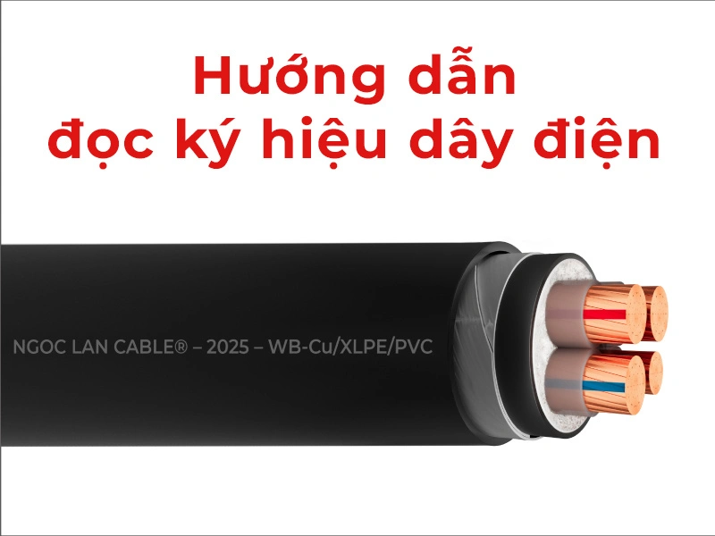 Hình minh họa đọc ký hiệu dây điện với cáp WB của Ngoc Lan Cable