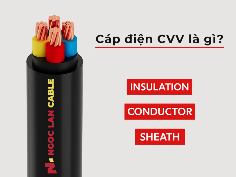 Tìm hiểu cáp điện CVV với cấu trúc cách điện, lõi dẫn và vỏ bọc