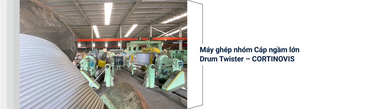 Máy ghép nhóm cáp ngầm lớn Drum Twister Cortinovis tại Ngoc Lan Cable