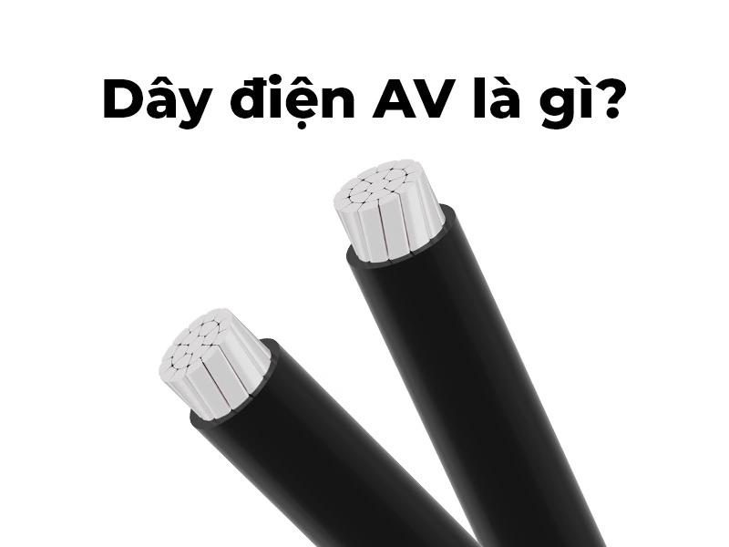 2 dây điện AV lõi nhôm cách điện PVC