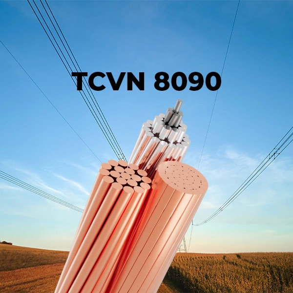 2 dây đồng trần 1 dây nhôm trần đáp ứng tiêu chuẩn TCVN 8090