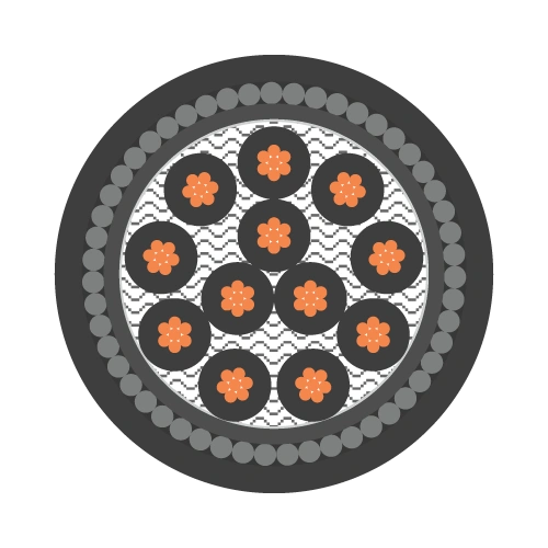 Control Cable Structure CVV/SWA - 0.6/1 kV