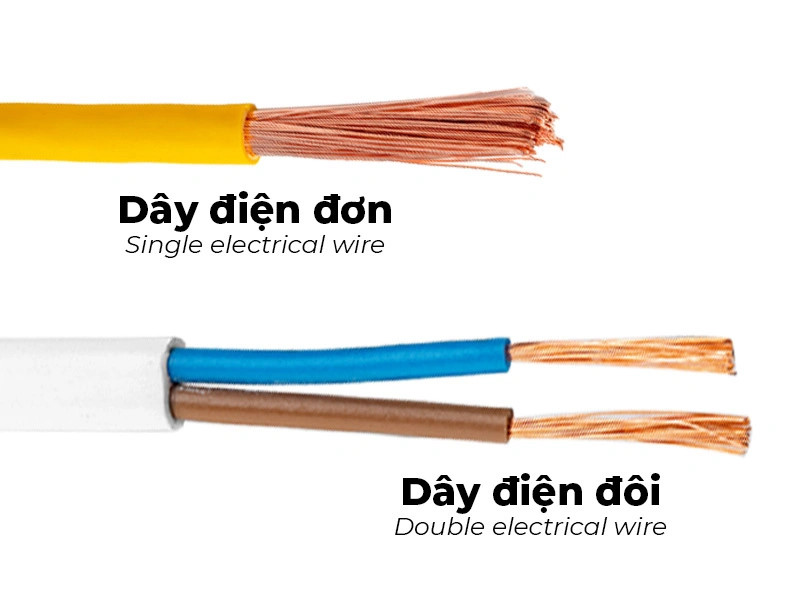 So sánh dây điện đôi với dây điện đơn