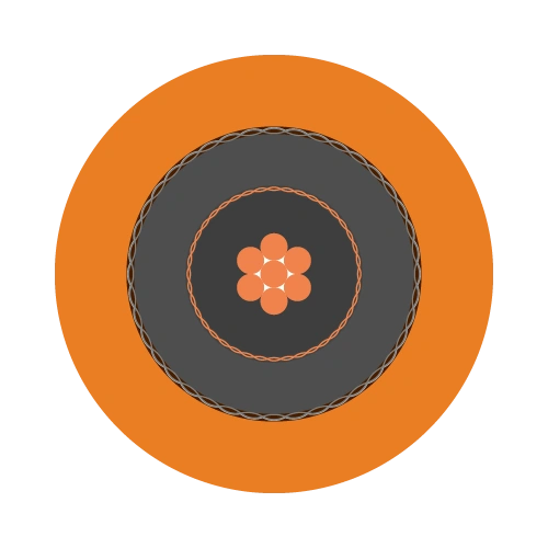 CVV CBS GSWB 1 Core 7 Wire PVC Sheath