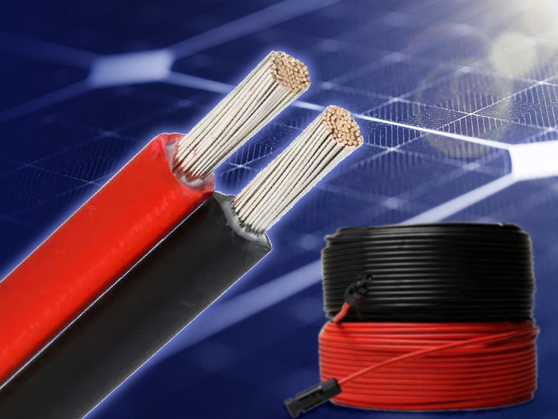 PV wire with 2 cores, tin-plated copper conductor