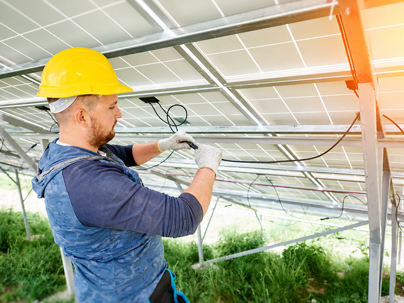 Solar Panel Cable Installation